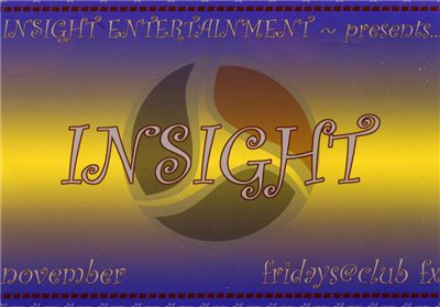 Insight Entertainment - Insight Fridays (front)