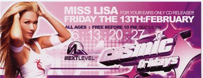 Cosmic Fridays - Miss Lisa CD release (front)