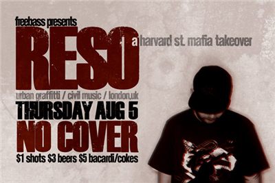 Freebass presents Reso - a Harvard St Mafia takeover (front)