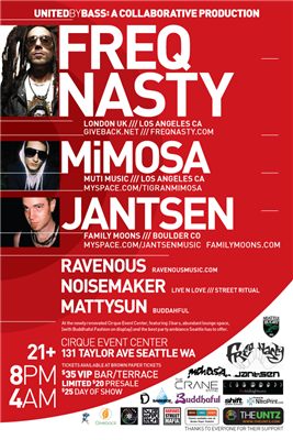 United By Bass (back)