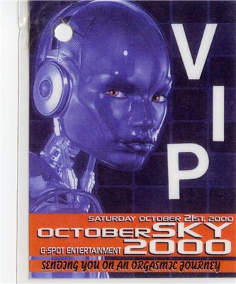 VIP badge - October Sky 2000 (G-Spot Entertainment)